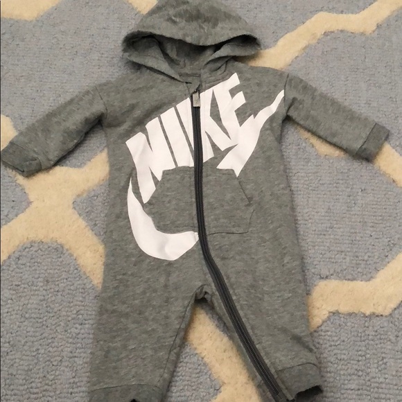 grey nike onesie